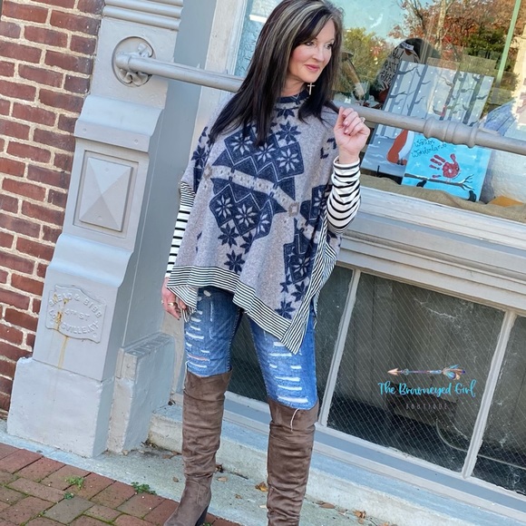 Sweaters - Winter Wonderland Snowflake Sweater Tunic